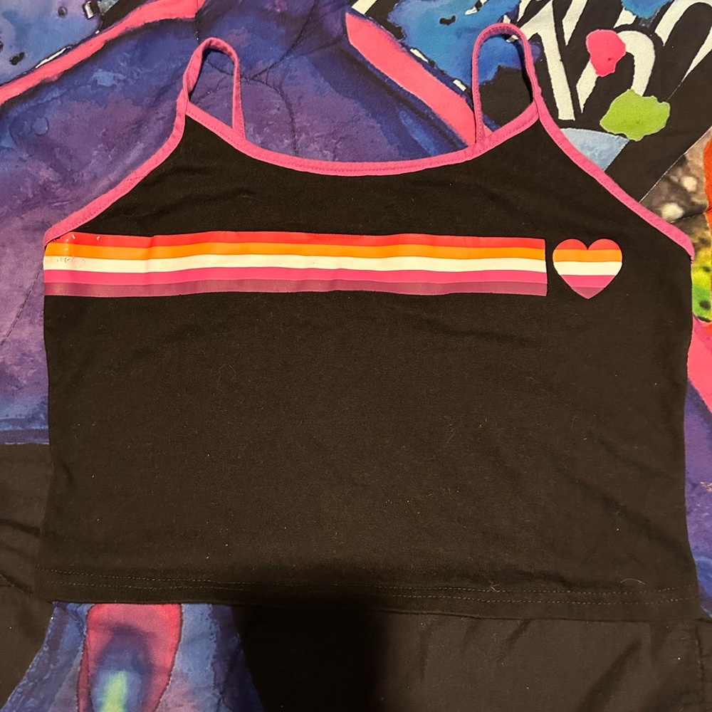 pride flag Tanktop/Croptop from spencer’s.